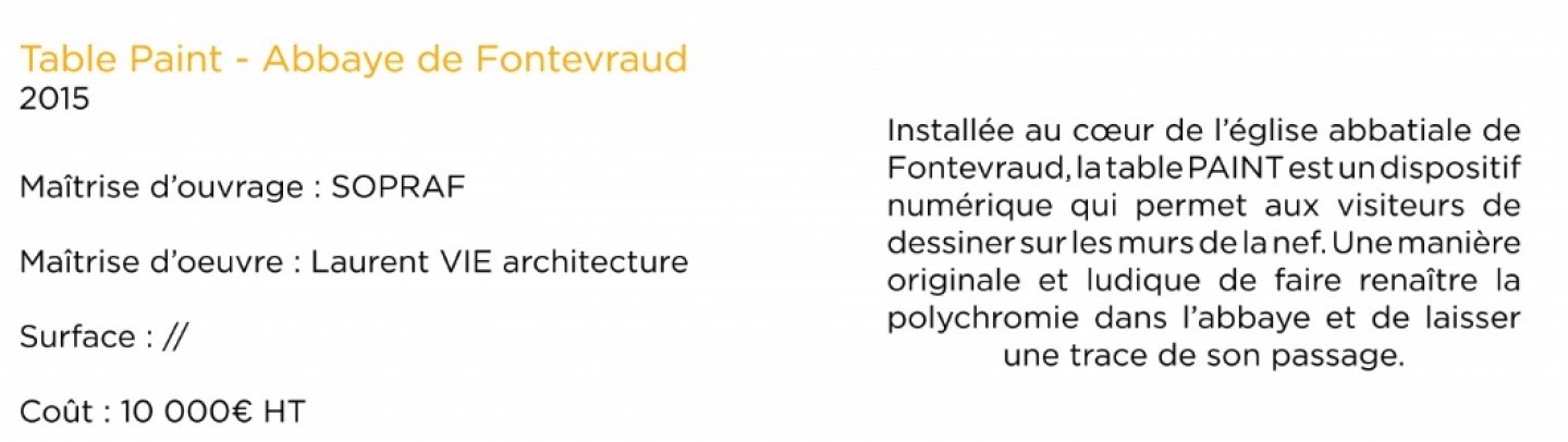 Laurent Vié - Table Paint - Abbaye de Fontevraud
