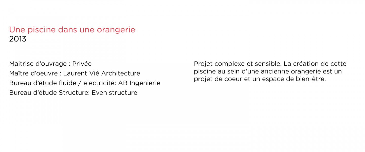 Laurent Vié - Piscine dans une orangerie