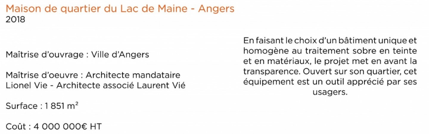 Laurent Vié - Maison de quartier Lac de Maine