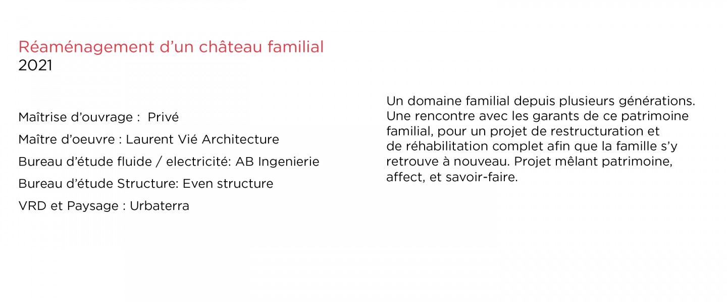 Laurent Vié - Réaménagement d'un château familial